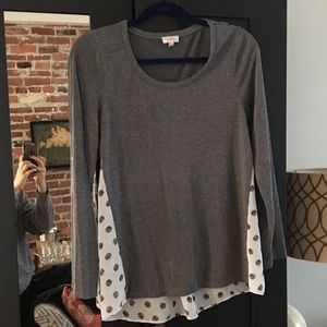 Stitch fix grey long sleeve blouse